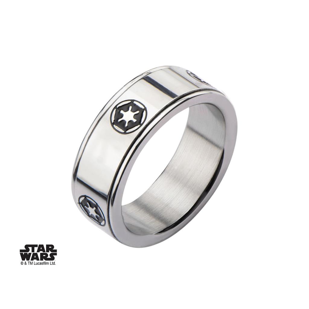 STAR WARS - Men's Stainless Steel Empire Symbol Spinner Ring - Size 10 - 4