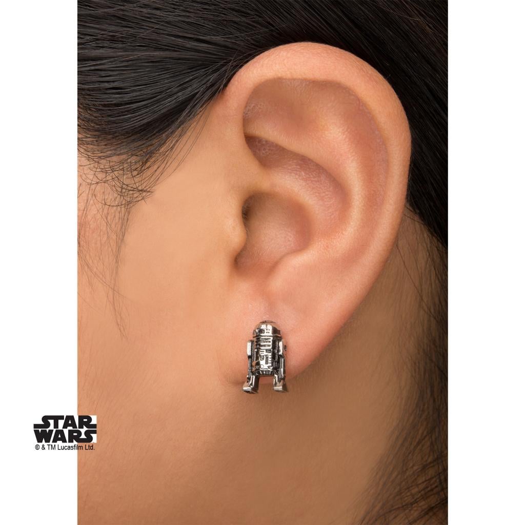STAR WARS - Stainless Steel R2D2 3D Cast Stud Earrings - 2