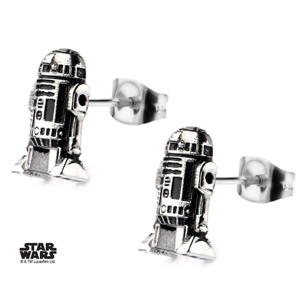 STAR WARS - Stainless Steel R2D2 3D Cast Stud Earrings - 6