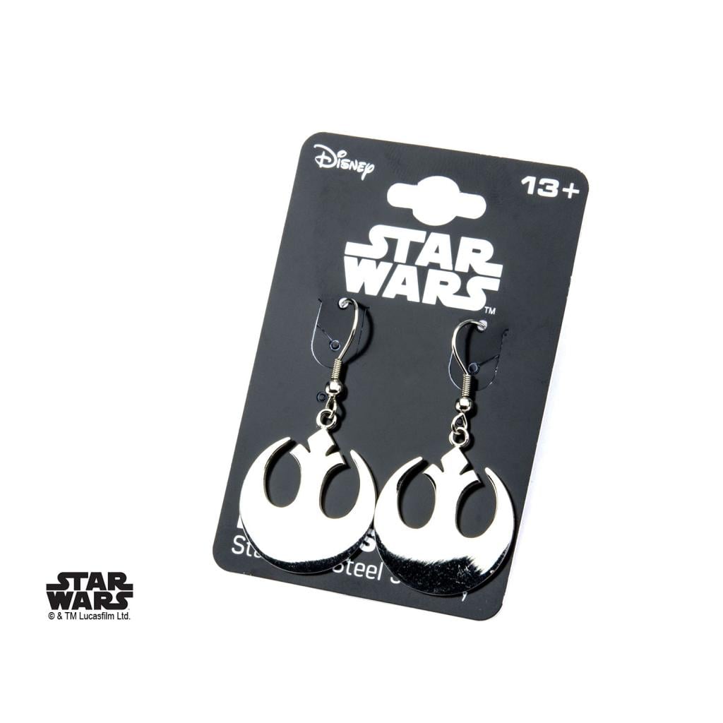 STAR WARS - Women's Stainless Steel Rebel Symbol Hook Dangle Earrings - 3