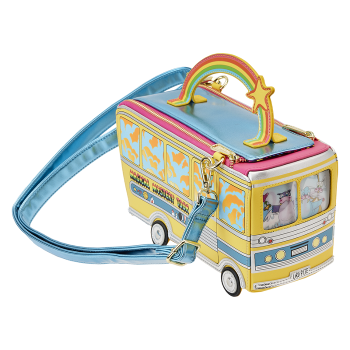 Sac Beatles Officiel Sac Bandoulière Loungefly Beatles - Bus Magical Mystery Tour - Officiel - Jaune - Taille Unique Sac Bandoulière Licensed
