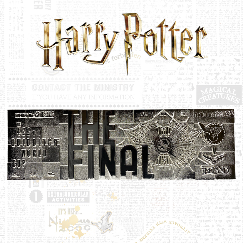 BEMS | HARRY POTTER - Quidditch World Cup - Ticket plaqué argent collector