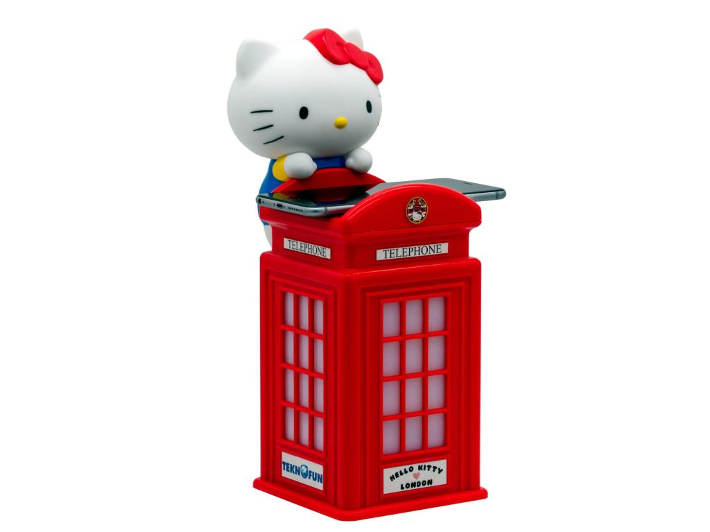 HELLO KITTY - Cabine Londres - Chargeur sans fil & USB - 25cm - 5