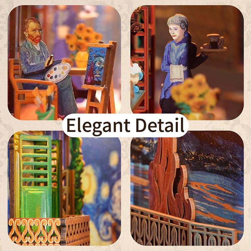 BOOK NOOK KIT - DIY- Vincent's World - 80pcs + LED Light - 4