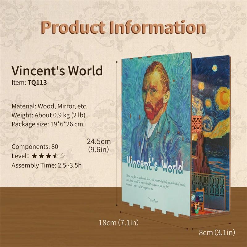 BOOK NOOK KIT - DIY- Vincent's World - 80pcs + LED Light - 5