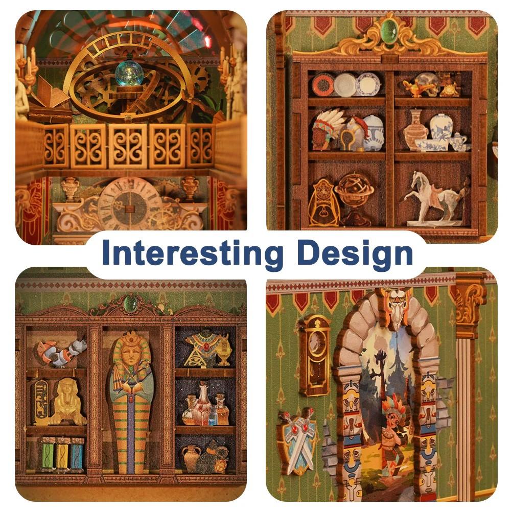 BOOK NOOK KIT - DIY- Spacetime museum - 279pcs + LED Light - 4