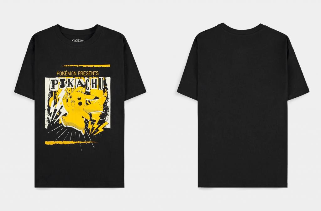 T-shirt Uomo Pokémon Con Pikachu, Grigia, Taglia S, Cotone, Regular Fit, Merch Ufficiale