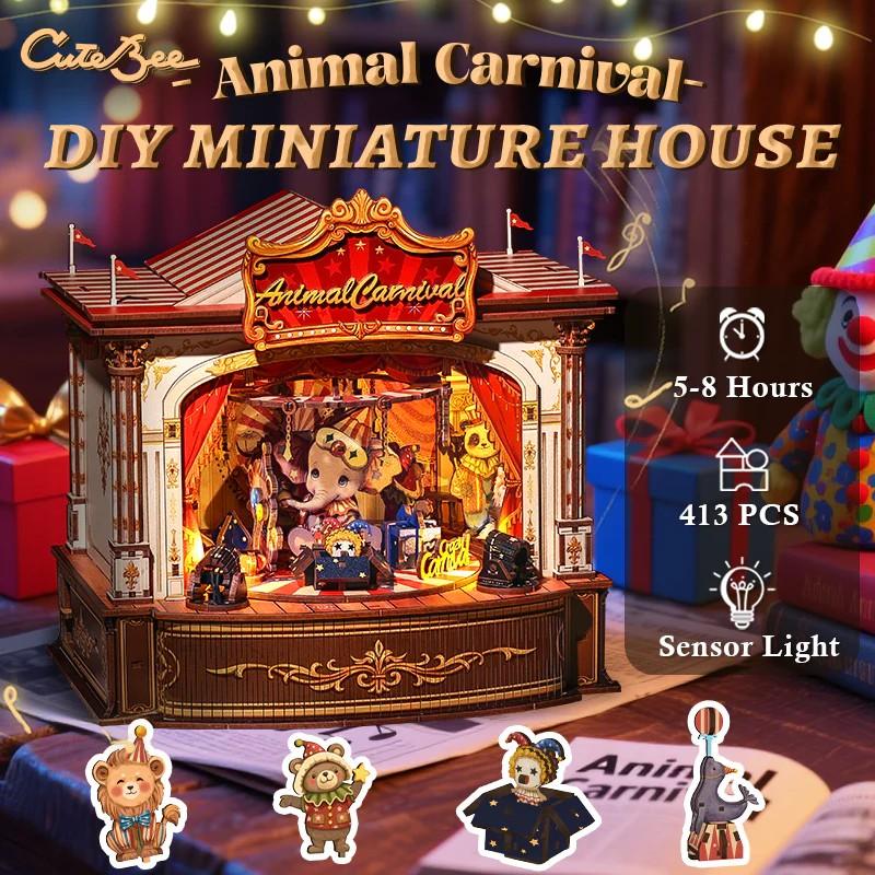 BOOK NOOK KIT - DIY - Animal Carnival - 413pc + LED Light - 5