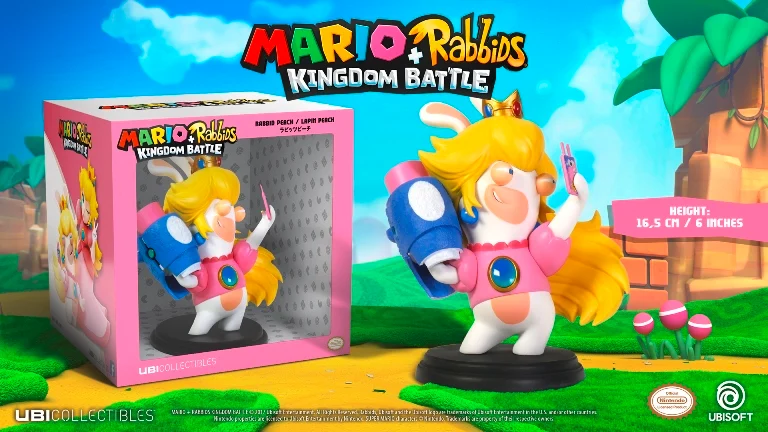 MARIO + RABBIDS KINGDOM - Figurine 6 inch Rabbit Peach (Ubisoft ...