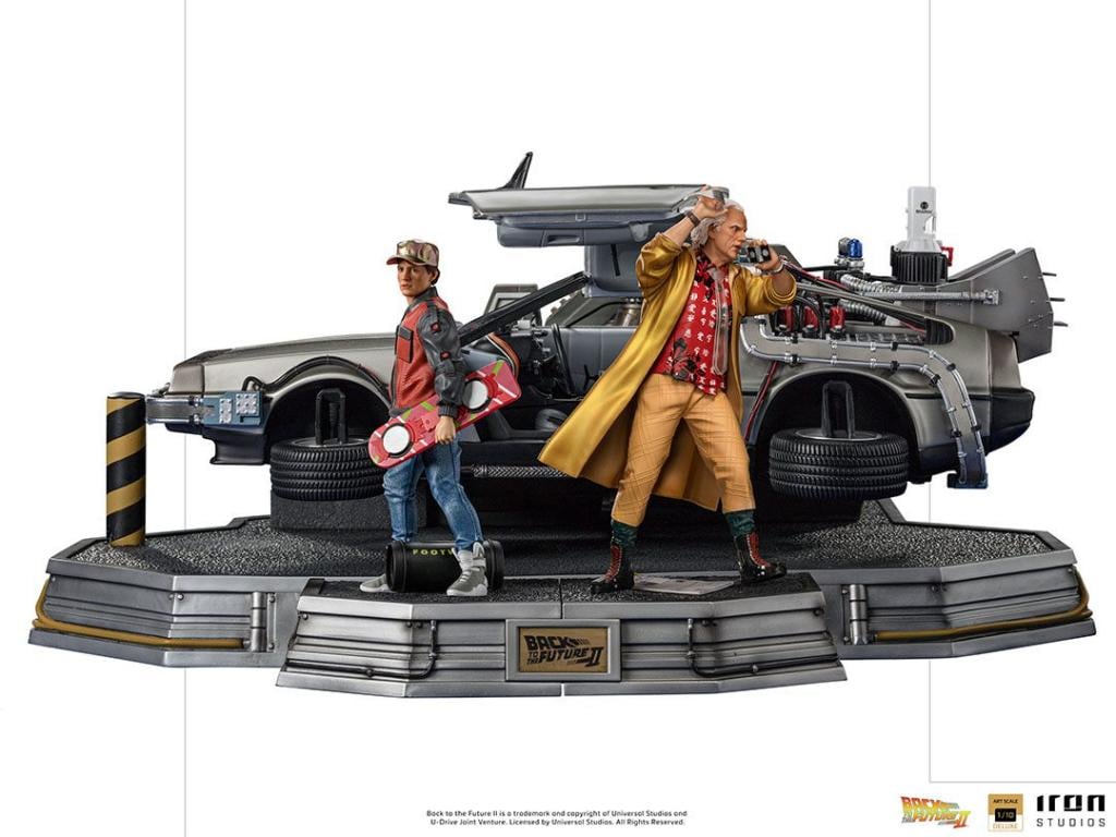 BACK TO THE FUTURE Delorean Set DELUXE- ArtScale 1/10 58cm