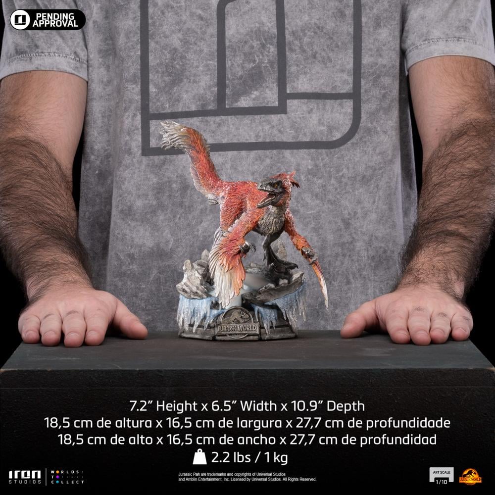 JURASSIC WORLD DOMINION - Pyroraptor - Statuette Art Scale 1/10 18.5cm - 6
