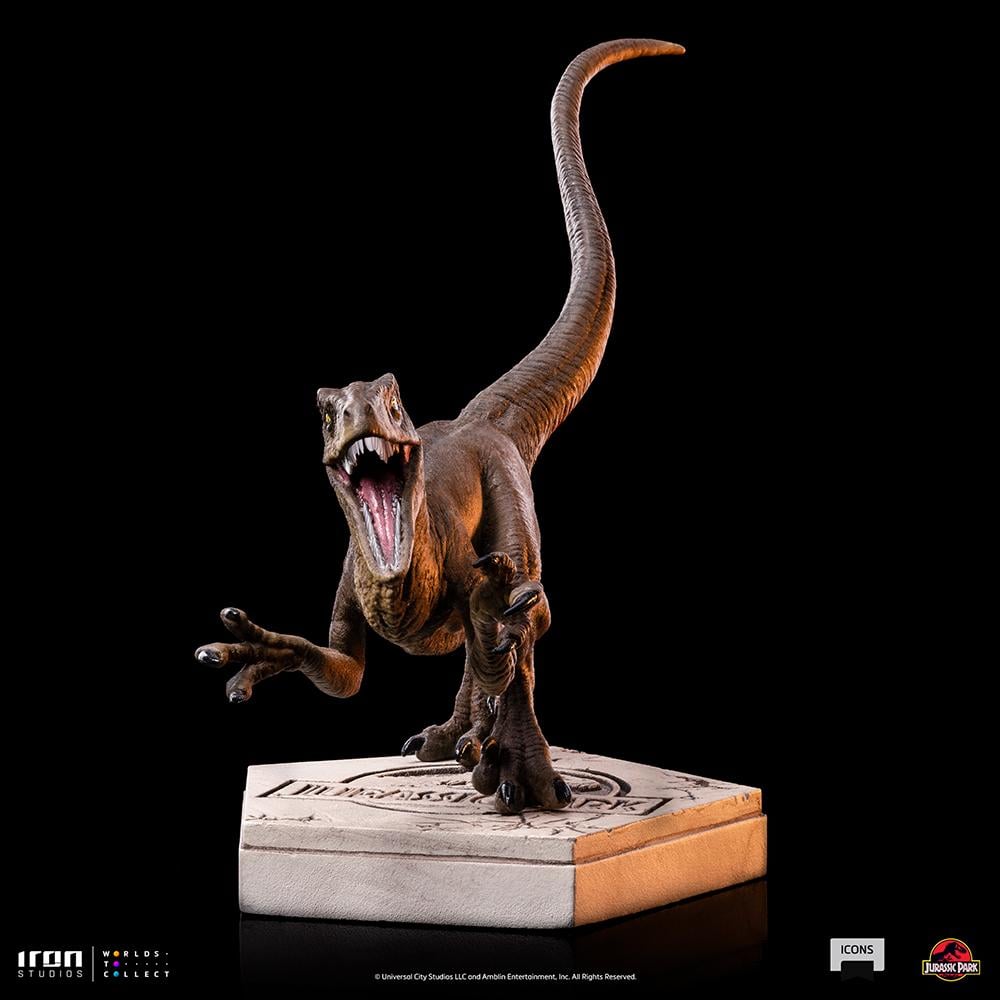JURASSIC PARK - Velociraptor A - Statuette Icons 9 x 12,5 x 10cm - 2