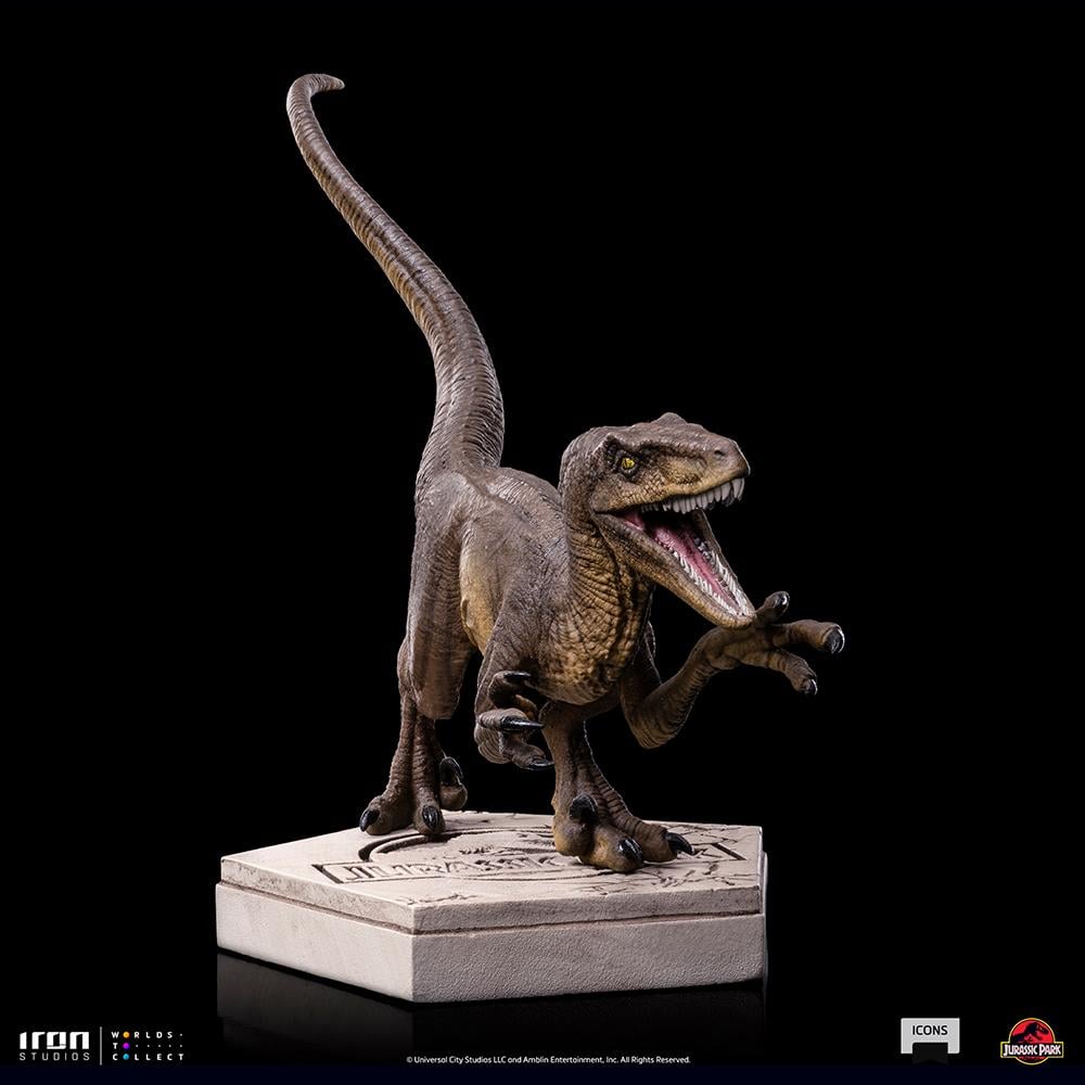 JURASSIC PARK - Velociraptor A - Statuette Icons 9 x 12,5 x 10cm - 5