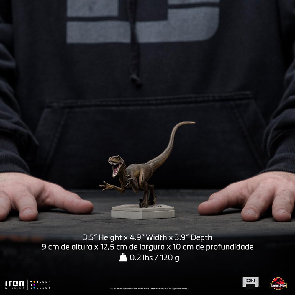 JURASSIC PARK - Velociraptor A - Statuette Icons 9 x 12,5 x 10cm - 6