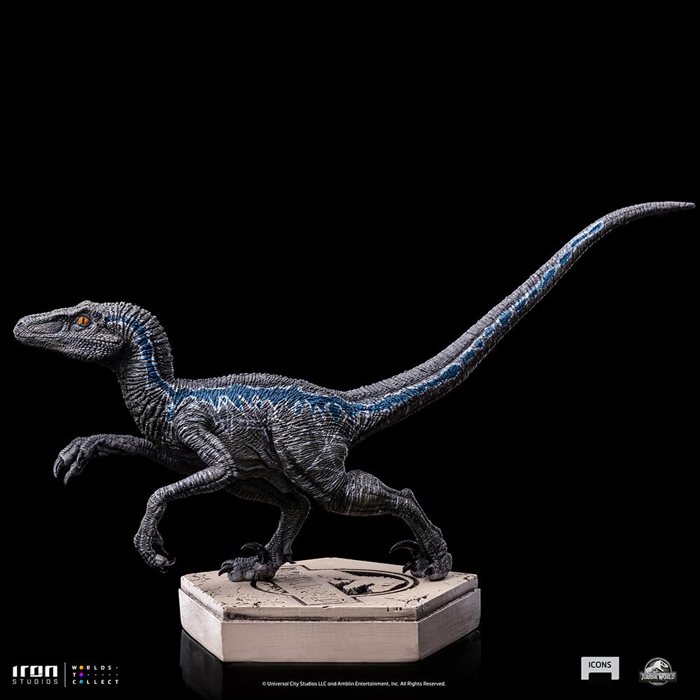 JURASSIC WORLD - Velociraptor Blue - Statuette Icons 9cm - 2