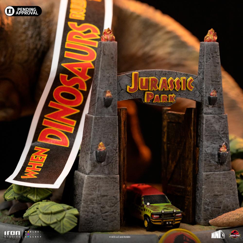 JURASSIC PARK - T-Rex Illusion Deluxe - Statuette Minico 14.8cm - 5