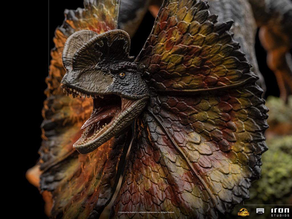 JURASSIC WORLD - Dilophosaurus - Statuette Art Scale 