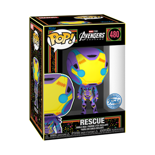 MARVEL - Booble Head POP N° 480 - Rescue Blacklight + T-shirt (S) - 2
