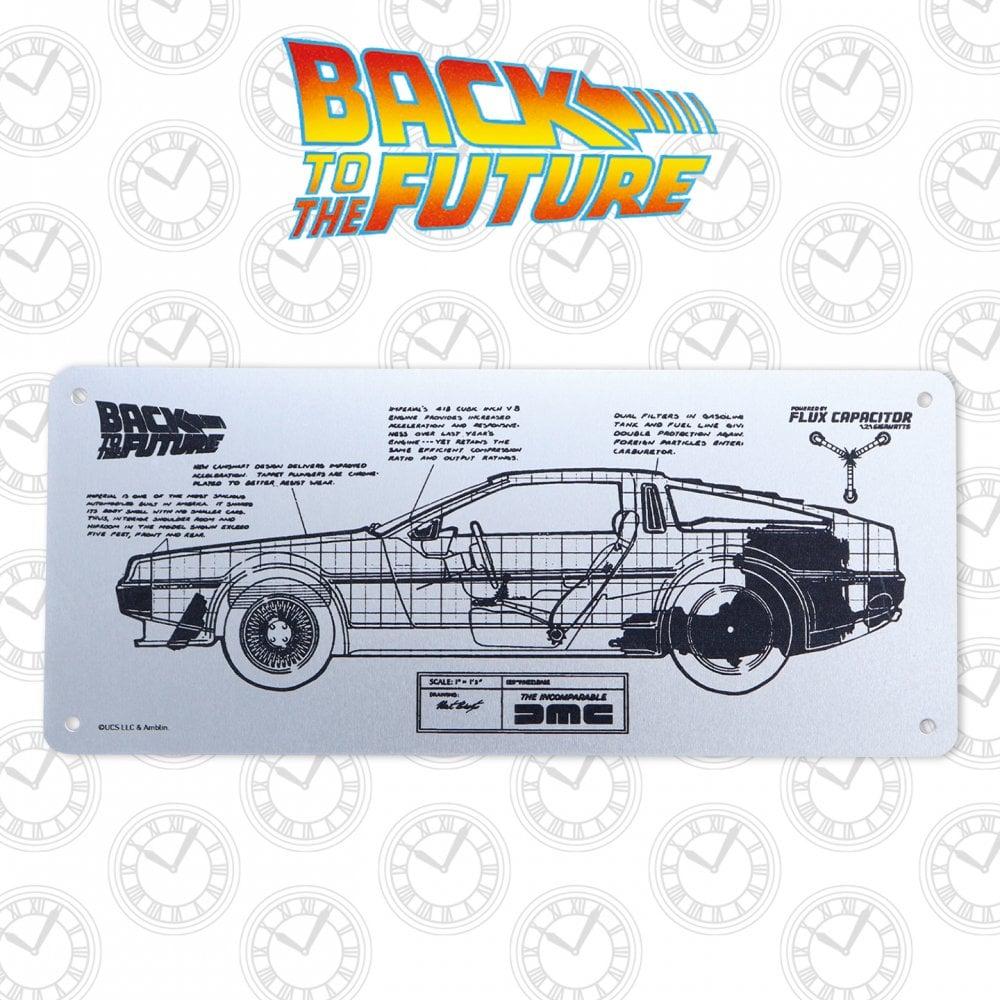 RETOUR VERS LE FUTUR - Plaque Schématique Métal - 2