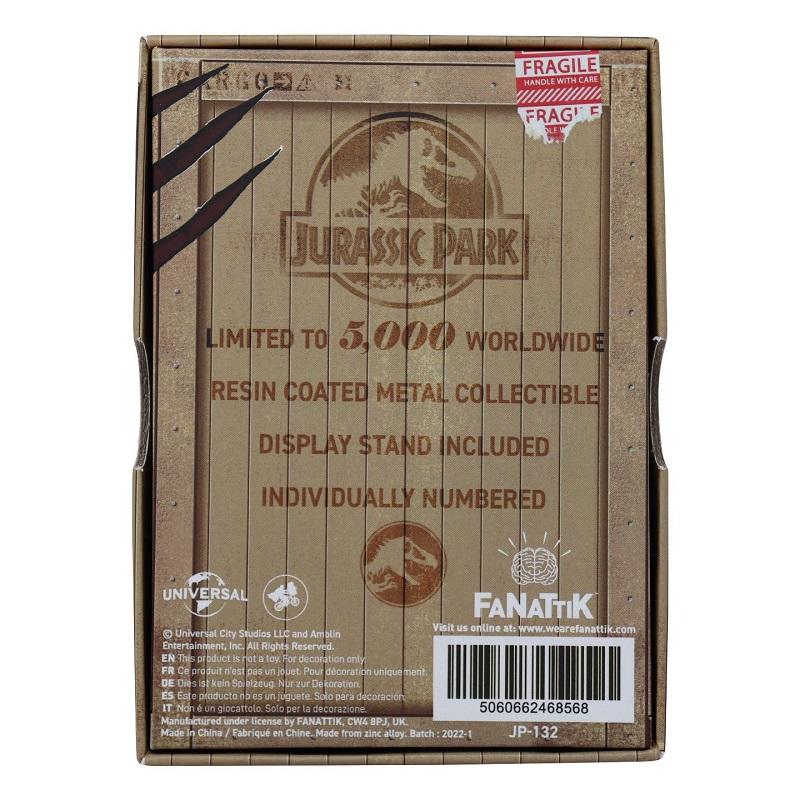 JURASSIC PARK - Mosquito in Amber - Lingot en métal Collector - 3