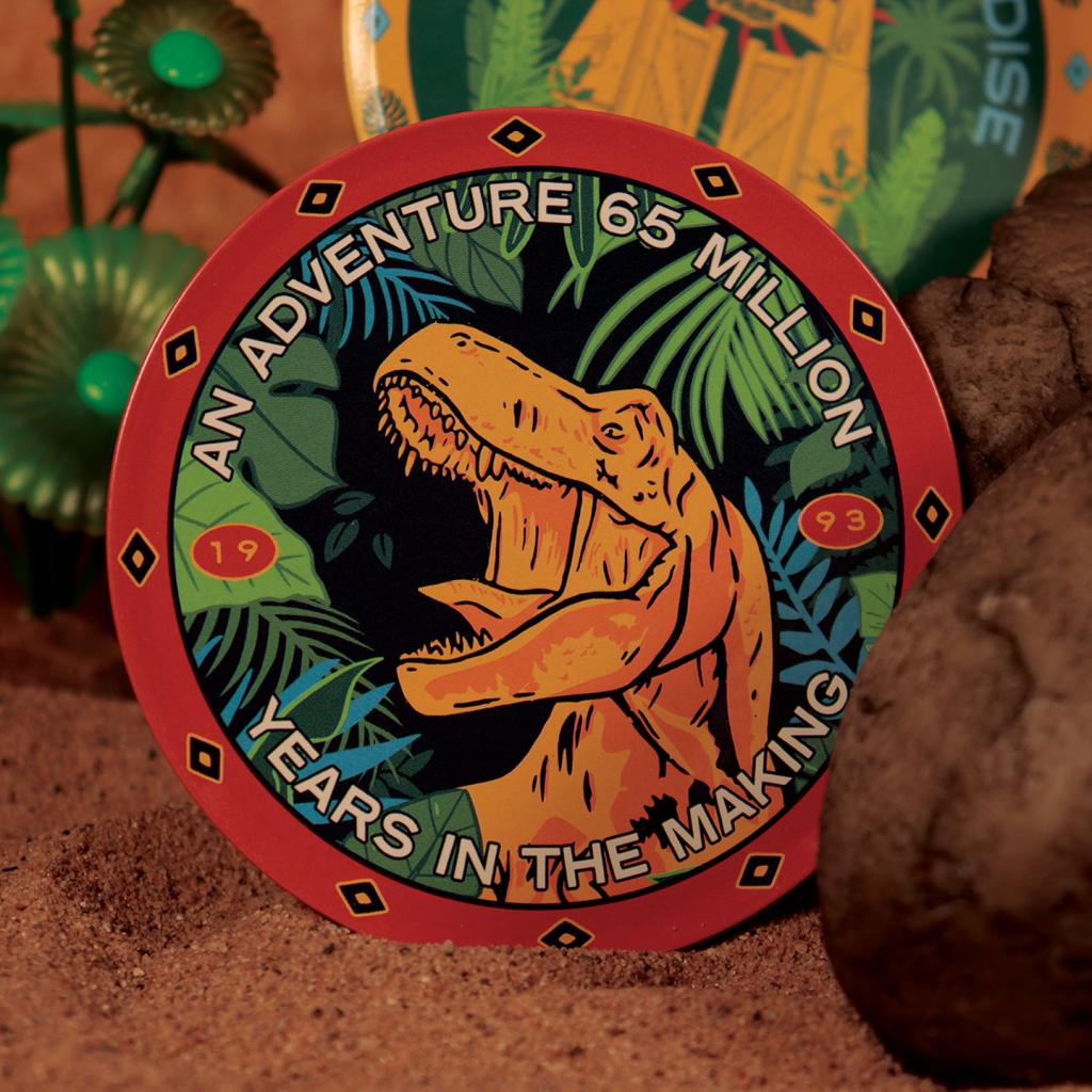 JURASSIC PARK - 4 Embossed Metal Coasters - 3