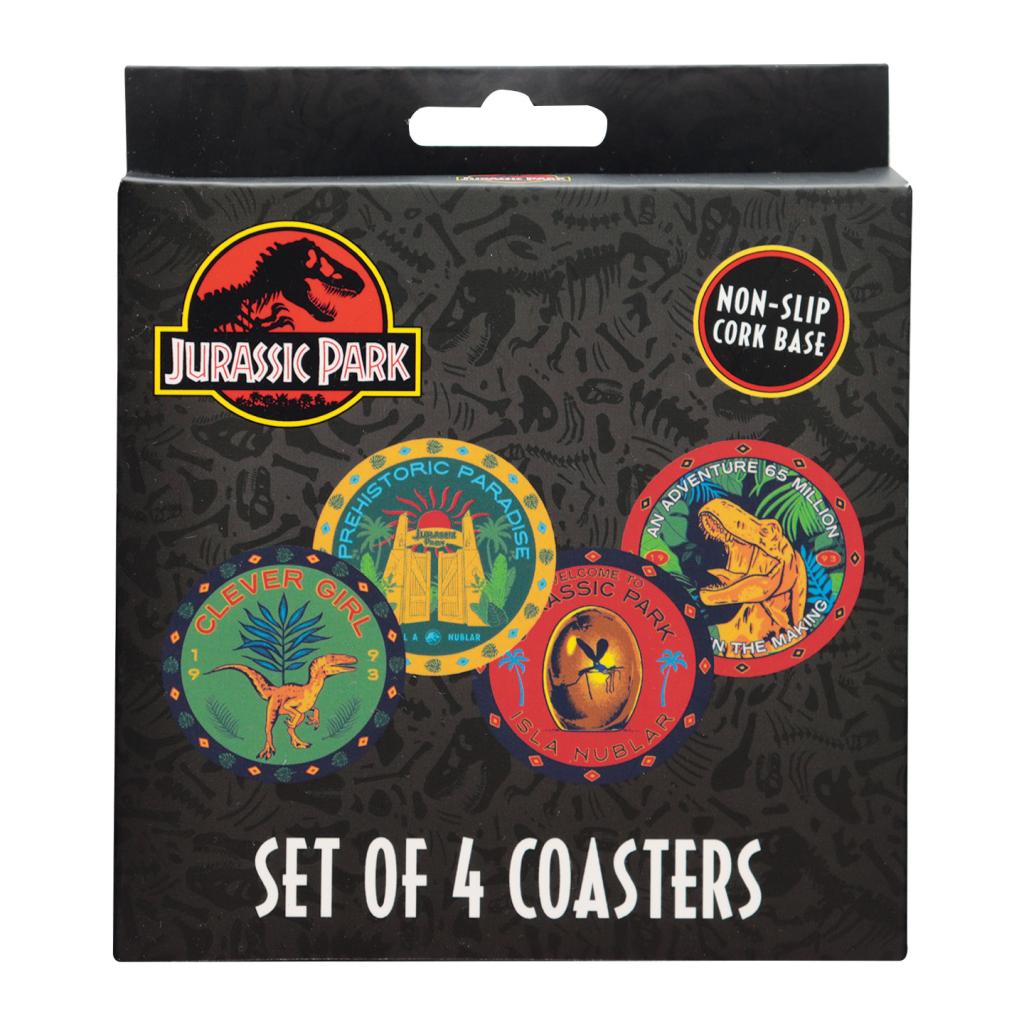 JURASSIC PARK - 4 Embossed Metal Coasters - 6