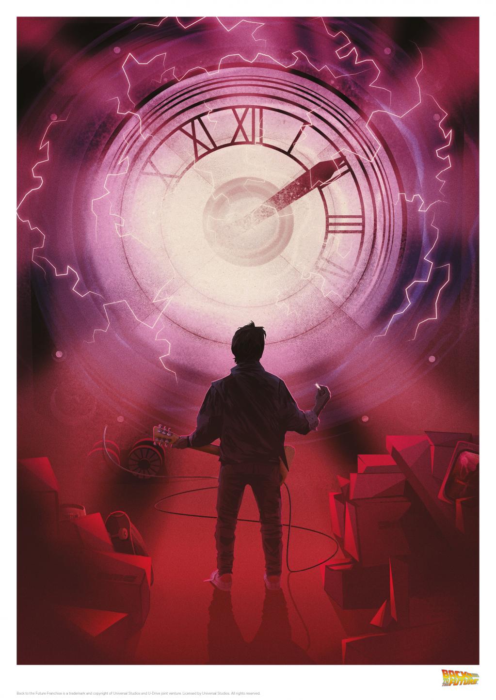 RETOUR VERS LE FUTUR Clock Art Print Collector '42x30