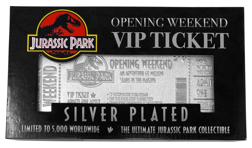 JURASSIC PARK - Opening Weekend - Silver Plated Collector Ticket - 3
