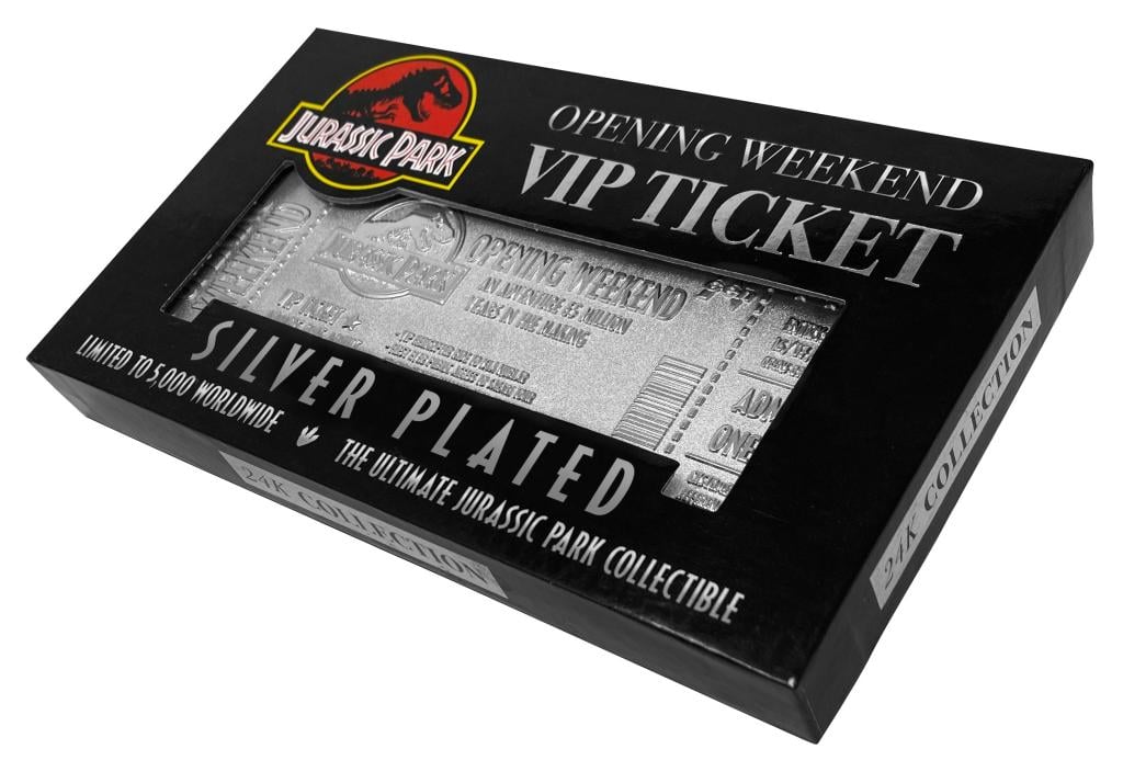 JURASSIC PARK - Opening Weekend - Silver Plated Collector Ticket - 4