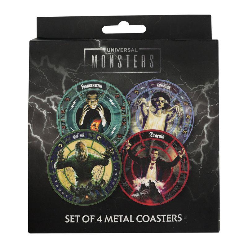 UNIVERSAL MONSTERS - 4 Dessous de Verres Gravés en Métal - 6