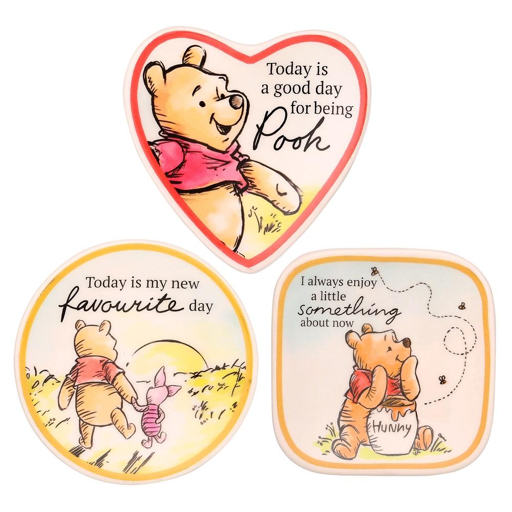 WINNIE L'OURSON - Set de 3 Minis Plateaux à Bijoux - 20,6x7,2x2,3 cm - 2