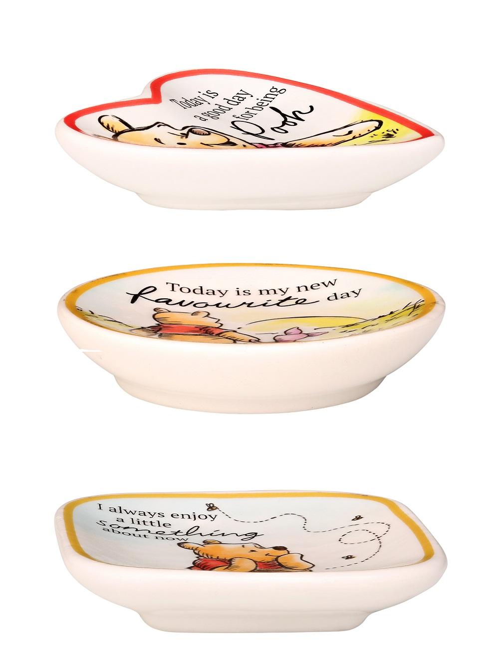 WINNIE L'OURSON - Set de 3 Minis Plateaux à Bijoux - 20,6x7,2x2,3 cm - 6