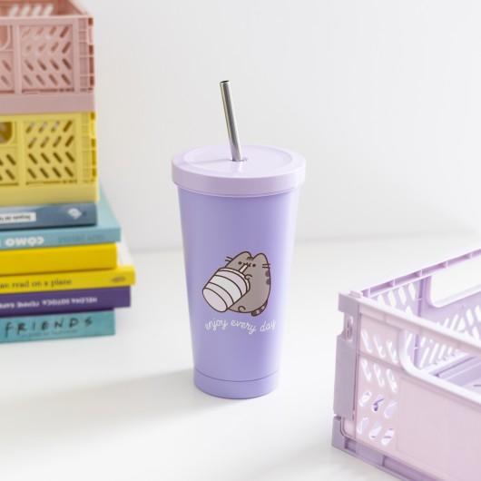 PUSHEEN - Gobelet Fashion + Paille - Format 550ml - 4