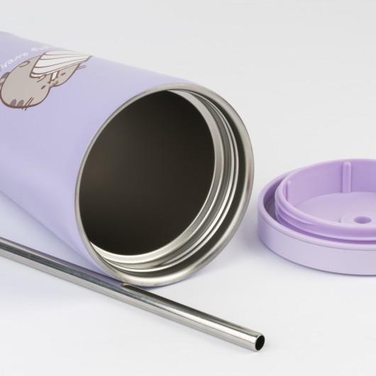 PUSHEEN - Gobelet Fashion + Paille - Format 550ml - 5