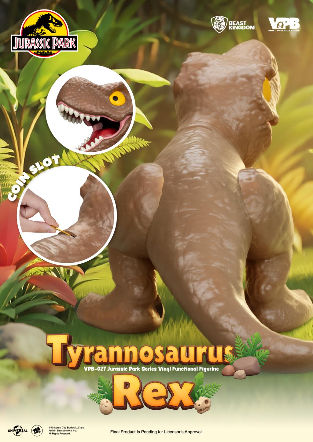 JURASSIC PARK - Tyrannosaurus Rex - Tirelire 34cm - 4