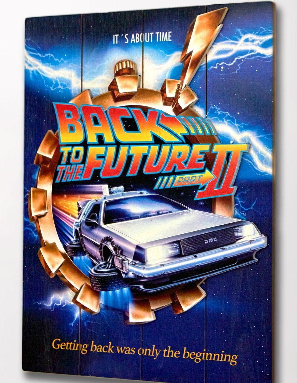 Distribution De Retour Vers Le Futur 2 ShopForGeek | RETOUR VERS LE FUTUR - Poster WoodArts 3D en bois 2