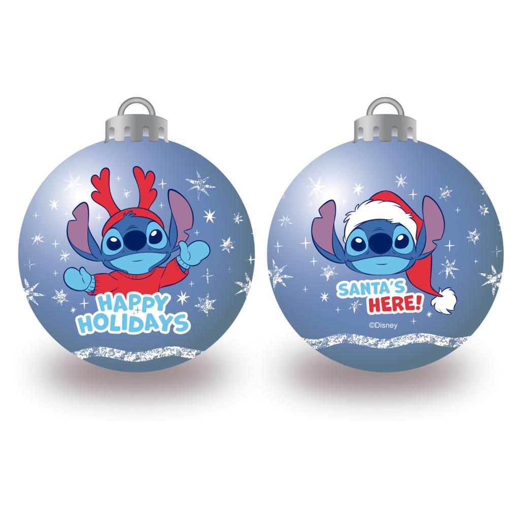 STITCH - Bleu - Pack 6 Boules de Noël - 8 cm - 2