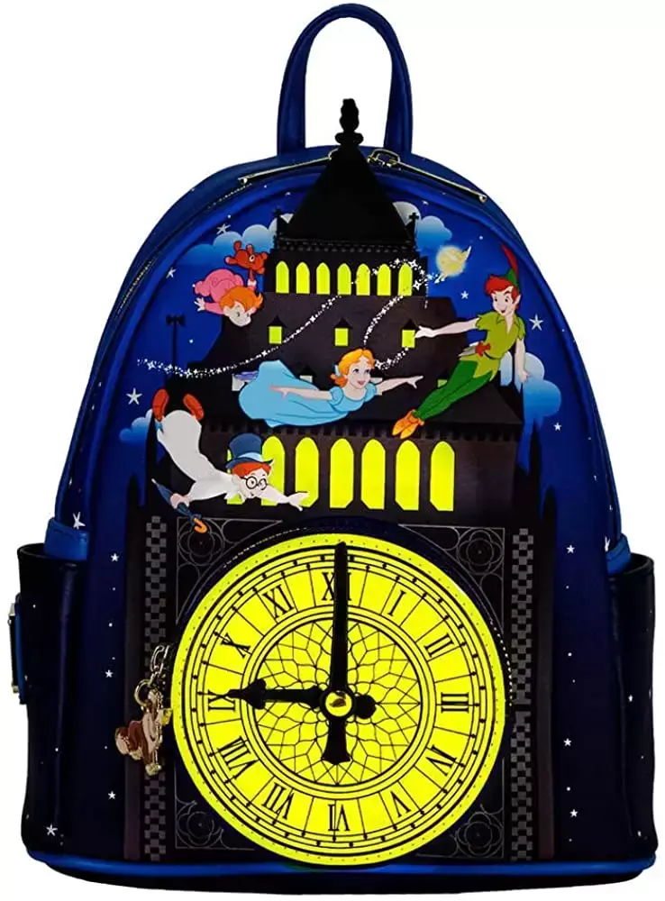 DISNEY - Peter Pan Glow Clock - Backpack LoungeFly '23x28x10cm' - 2