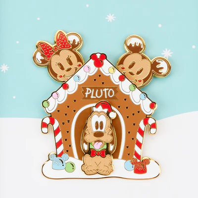 MICKEY ET AMIS - Pluto Maison pain d'épice - Pins 8cm Loungefly - 2