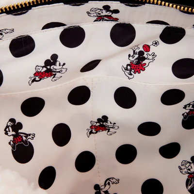 DISNEY - Minnie Rock The Dots Sherpa - Tote Bag Loungefly - 4