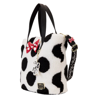 DISNEY - Minnie Rock The Dots Sherpa - Tote Bag Loungefly - 5
