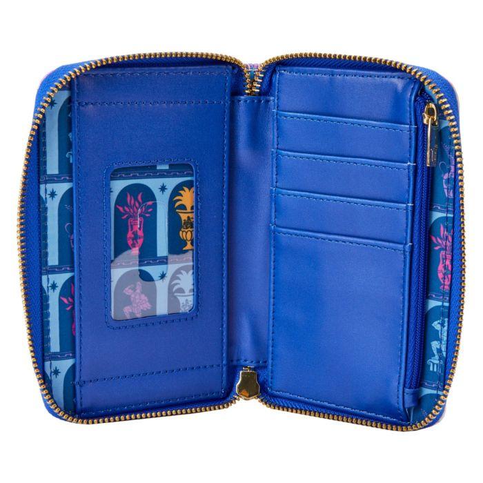 Loungefly Cartera Con Cremallera Disney Hércules - Puertas Del Olimpo, 4 Ranuras Para Tarjetas, Piel Sintética Oficial