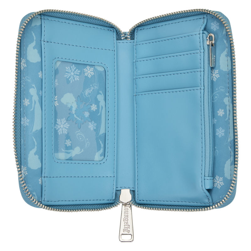 Frozen Tri-Fold Wallet With Shimmer Glitter Front With Anna And Elsa - Big White Rabbit.ie
