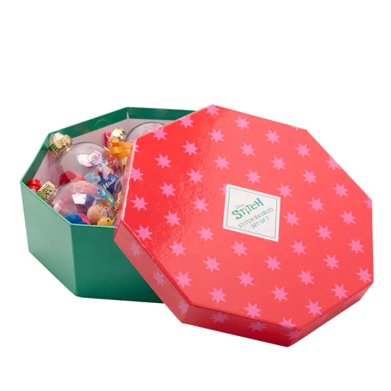 STITCH - Set de 7 Boules de Noël Pompom - 2