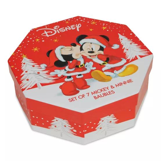 MICKEY & MINNIE - Set de 7 Boules de Noël - 2
