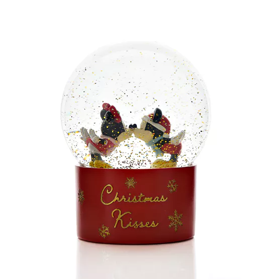 MICKEY & MINNIE - Bisou - Noël - Boule à Neige 120mm - 2
