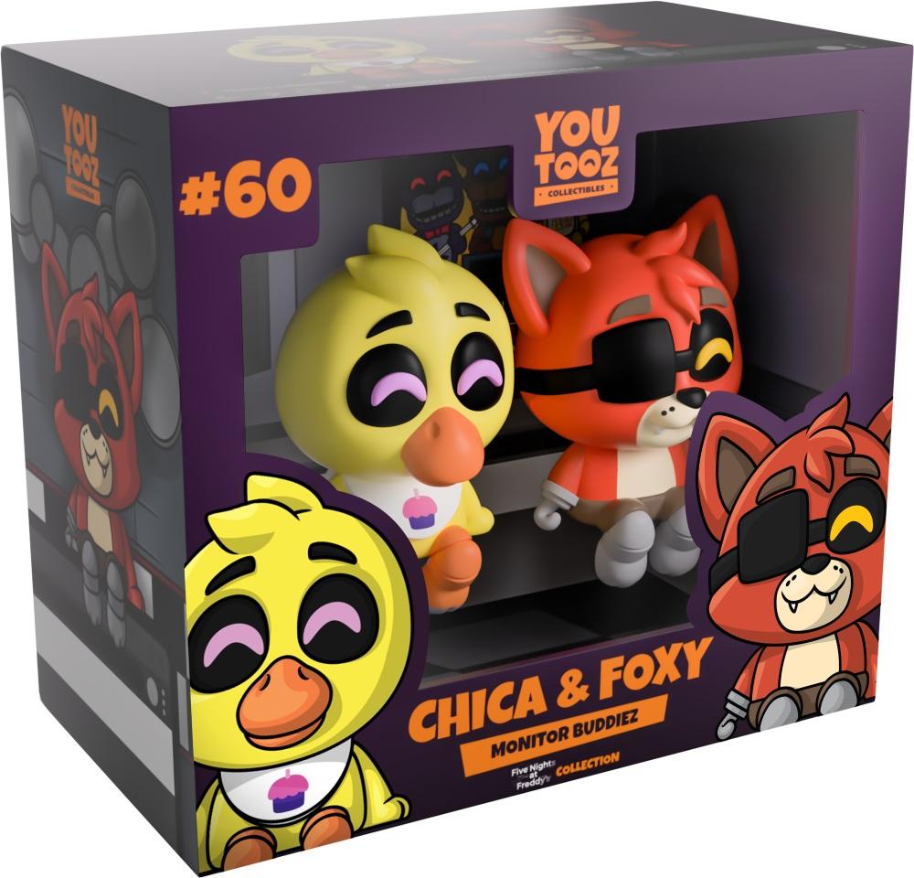 FIVE NIGHTS AT FREDDY'S - Chica & Foxy - Monitor Buddiez 6cm - 2