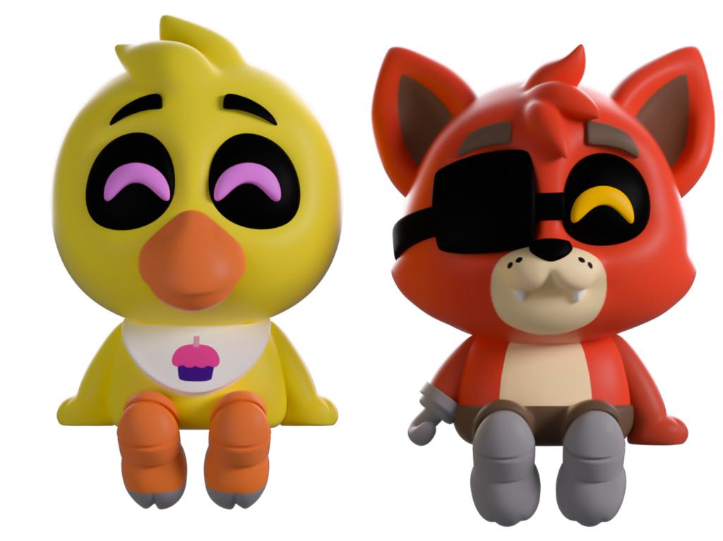 FIVE NIGHTS AT FREDDY'S - Chica & Foxy - Monitor Buddiez 6cm - 3