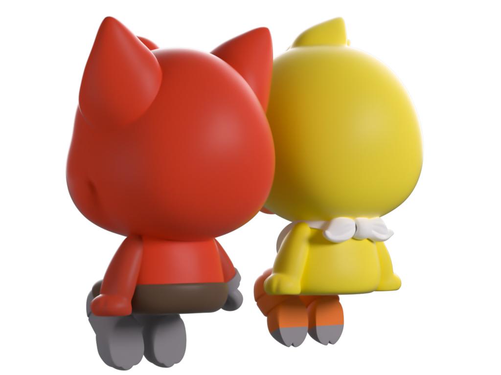 FIVE NIGHTS AT FREDDY'S - Chica & Foxy - Monitor Buddiez 6cm - 6