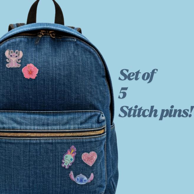 STITCH & ANGEL - Set of 5 Pin's - 2